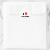 Ik hou van Compost Ronde Sticker (Tas)