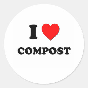 Ik hou van Compost Ronde Sticker