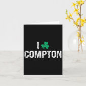 Ik hou van Compton Shamrock Clover St. Patrick's D Kaart (Gele Bloem)