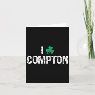 Ik hou van Compton Shamrock Clover St. Patrick's D Kaart