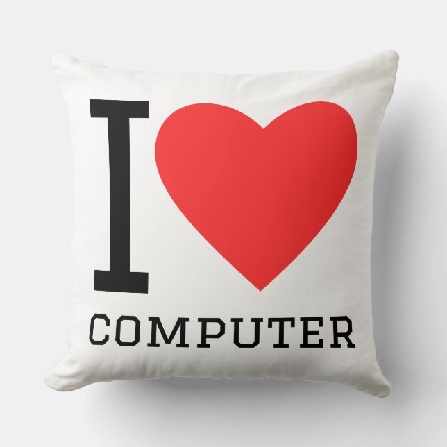 Ik hou van computer kussen (Voorkant)