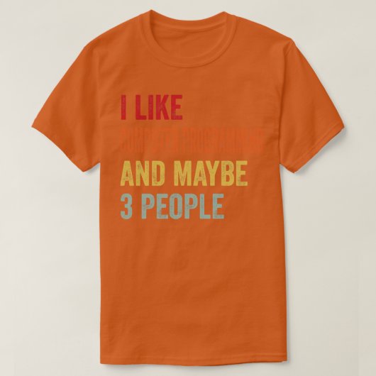 Ik hou van computerprogrammeren, misschien 3 mense t-shirt (Design voorkant)