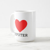 Ik hou van computers koffiemok (Voorkant links)