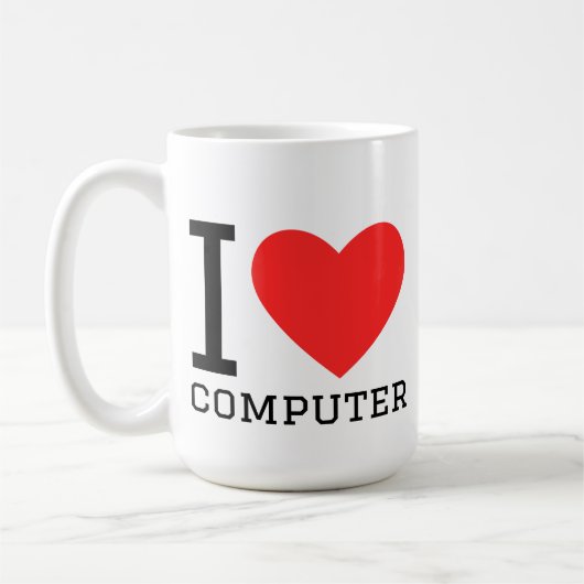 Ik hou van computers koffiemok (Links)