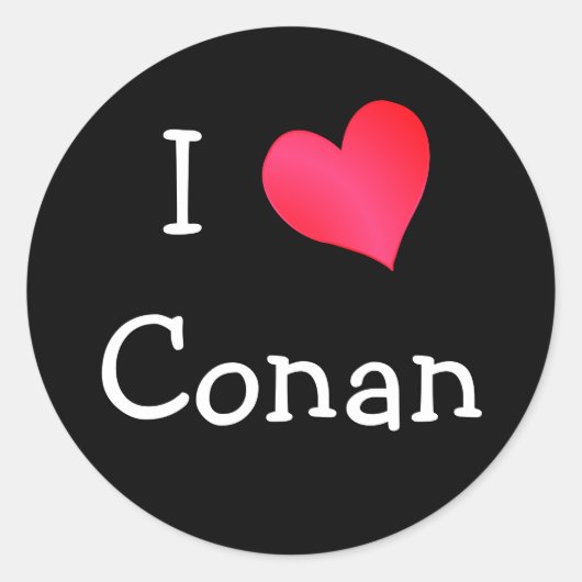 Ik hou van Conan Ronde Sticker (Voorkant)