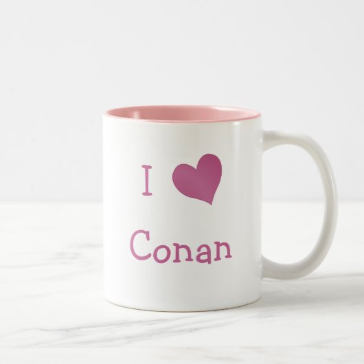 Ik hou van Conan Tweekleurige Koffiemok (Rechts)