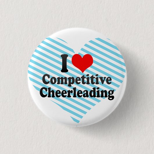 Ik hou van Concurrerend Cheerlead Ronde Button 3,2 Cm (Voorkant)