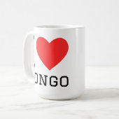Ik hou van Congo Koffiemok (Voorkant links)