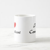 Ik hou van Connecticut Heart Typography Coffee Mok (Center)