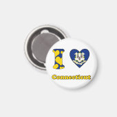 Ik hou van Connecticut Magneet (Voorkant / Achterkant)