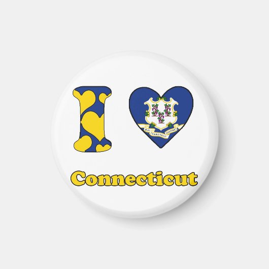 Ik hou van Connecticut Magneet (Voorkant)
