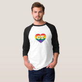 Ik hou van Connecticut Rainbow Heart T-shirt (Voorkant volledig)