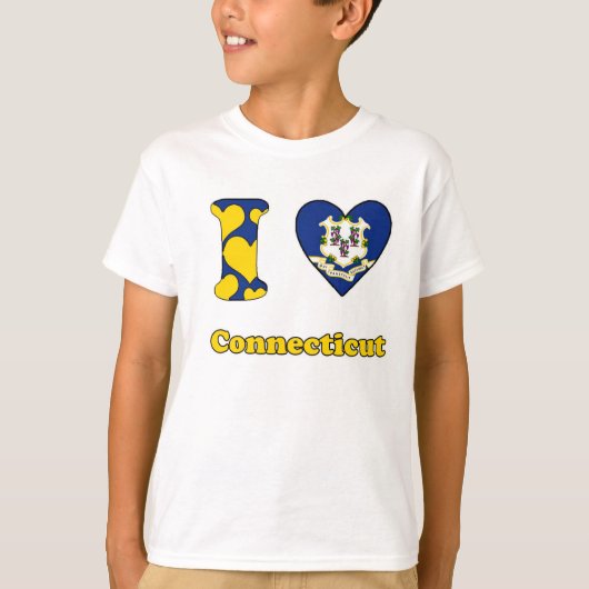 Ik hou van Connecticut T-shirt (Voorkant)