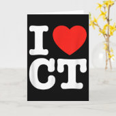 Ik hou van Connecticut T-shirt _ I Heart Ct  Kaart (Gele Bloem)