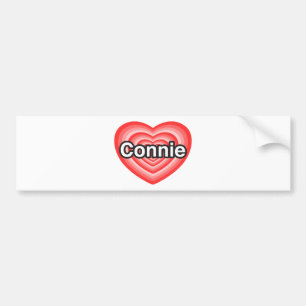 Ik hou van Connie. Ik hou van je Connie. Hart Bumpersticker