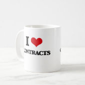 Ik hou van contracten koffiemok (Voorkant links)