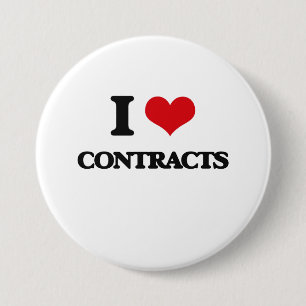 Ik hou van contracten ronde button 7,6 cm