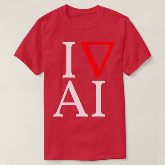 Ik hou van contrast tussen kunstmatige intelligent t-shirt (Design voorkant)