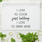 Ik hou van Cook Funny Kitchen Towel Theedoek (Gevouwen)