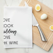 Ik hou van Cook Funny Kitchen Towel Theedoek (Quarter Fold)