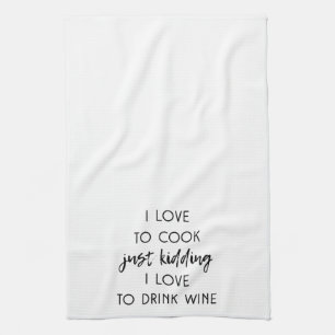 Ik hou van Cook Funny Kitchen Towel Theedoek