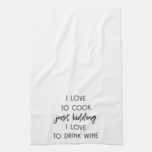 Ik hou van Cook Funny Kitchen Towel Theedoek (Verticaal)