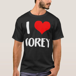 Ik hou van COREY valentijn sorry dames jongens har T-shirt
