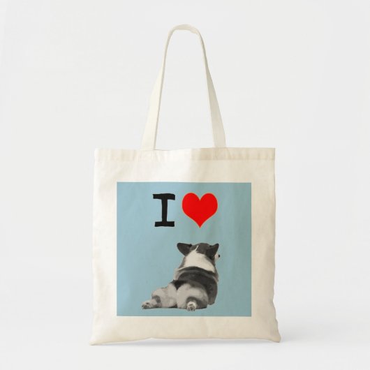 Ik hou van Corgi Butt Tote Bag (Voorkant)
