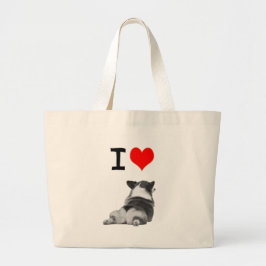 Ik hou van Corgi Butts Grote Tote Bag