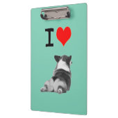 Ik hou van Corgi Butts Klembord (Links)