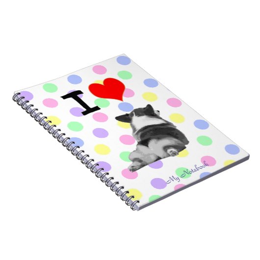 Ik hou van Corgi Butts Notitieboek (Rechterzijde)