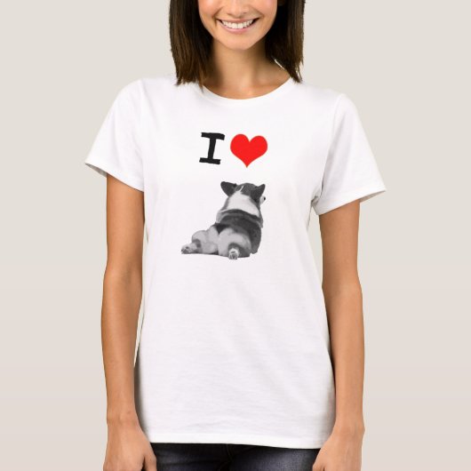 Ik hou van Corgi Butts T-shirt (Voorkant)