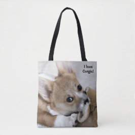 Ik hou van Corgis Canvas tas