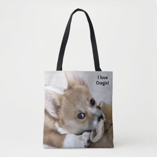 Ik hou van Corgis Canvas tas (Voorkant)