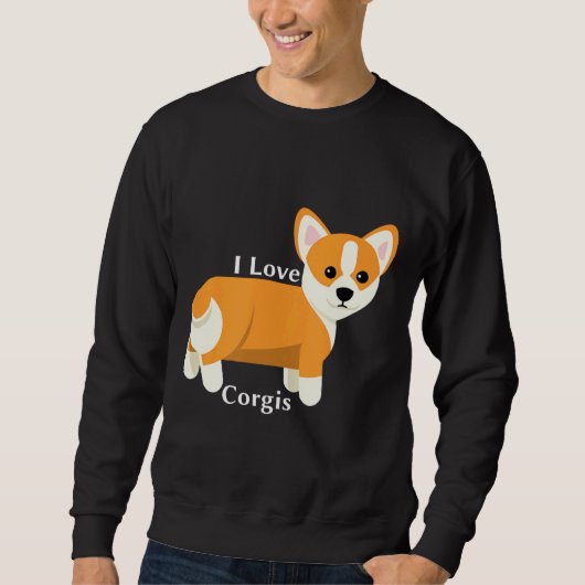 Ik hou van Corgis Cool Apparel Corgis Trui (Voorkant)