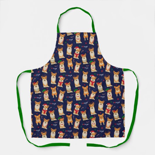 Ik hou van Corgis-kerstSchort Schort (Voorkant)