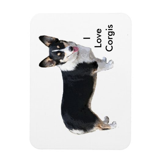 Ik hou van corgis magneet (Verticaal)
