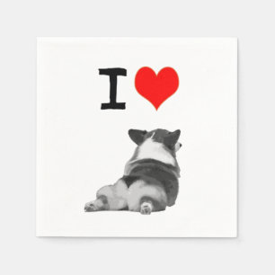 Ik hou van Corgis Napkins Servetten