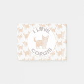 Ik hou van CORGIS Post it Pads Post-it® Notes (Voorkant)