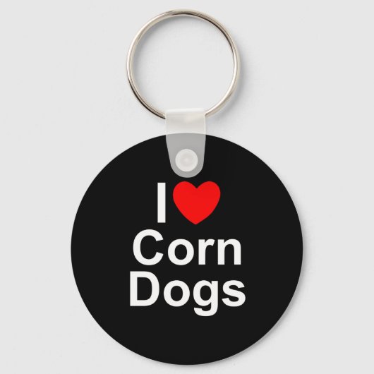 Ik hou van corn Dogs Sleutelhanger (Voorkant)