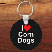 Ik hou van corn Dogs Sleutelhanger (Voorkant)