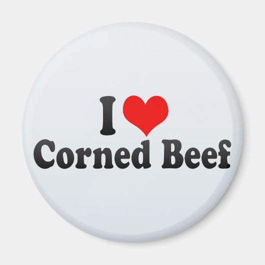 Ik hou van corned beef magneet (Voorkant)