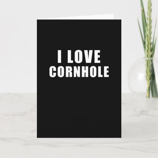 Ik hou van Cornhole - Bean Cadeau Kaart (Voorkant)