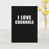 Ik hou van Cornhole - Bean Cadeau Kaart (Gele Bloem)