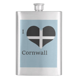 Ik hou van Cornwall Kernow St Piran Flag Heart Des Flacon