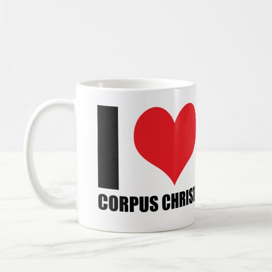Ik hou van Corpus Christi Koffiemok (Links)