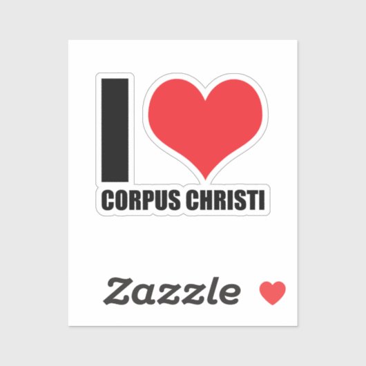 Ik hou van Corpus Christi Sticker (Vel)