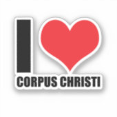 Ik hou van Corpus Christi Sticker (Voorkant)