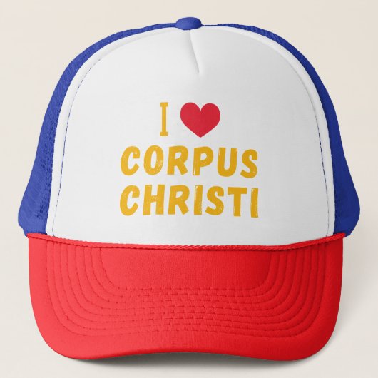 Ik hou van Corpus Christi, Texas Trucker Pet (Voorkant)