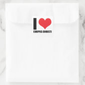 Ik hou van Corpus Christi Vierkante Sticker (Tas)